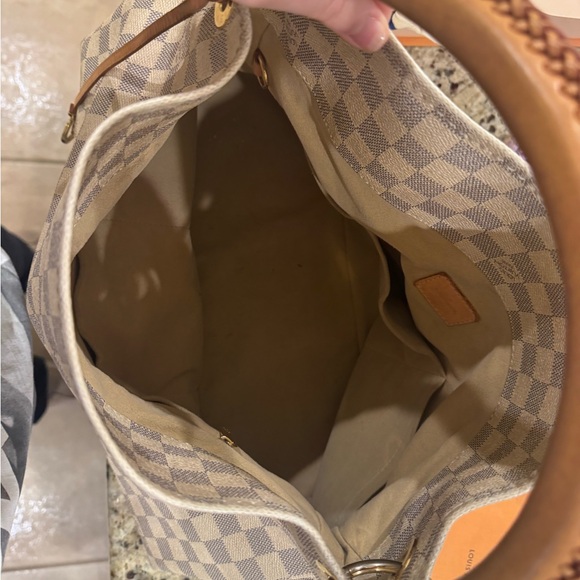 Louis Vuitton Beige and Brown Checkered Shoulder Bag - Picture 7 of 13